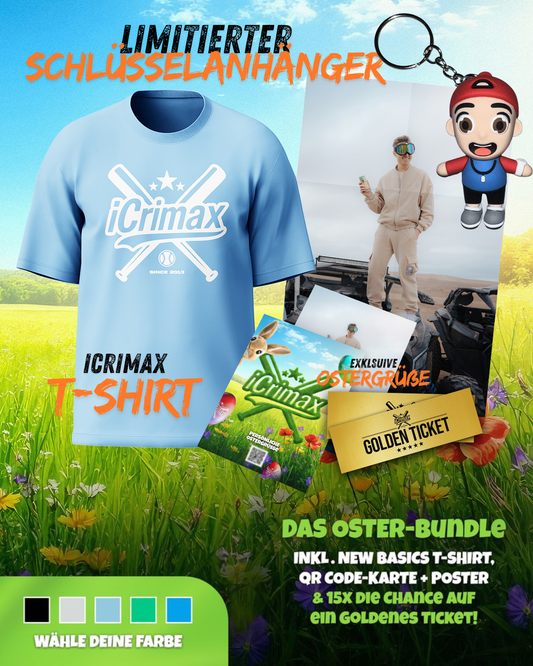 iCrimax Oster Bundle T-Shirt - Babyblau inkl. Schlüsselanhänger