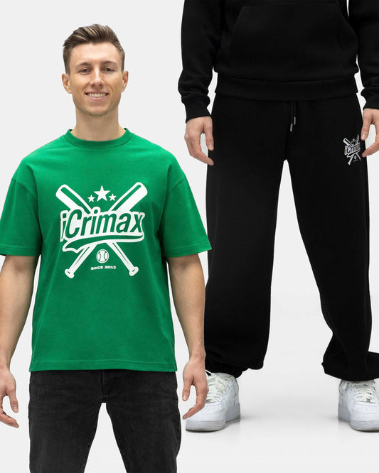 iCrimax New Basics T-Shirt Set - Grün/Schwarz